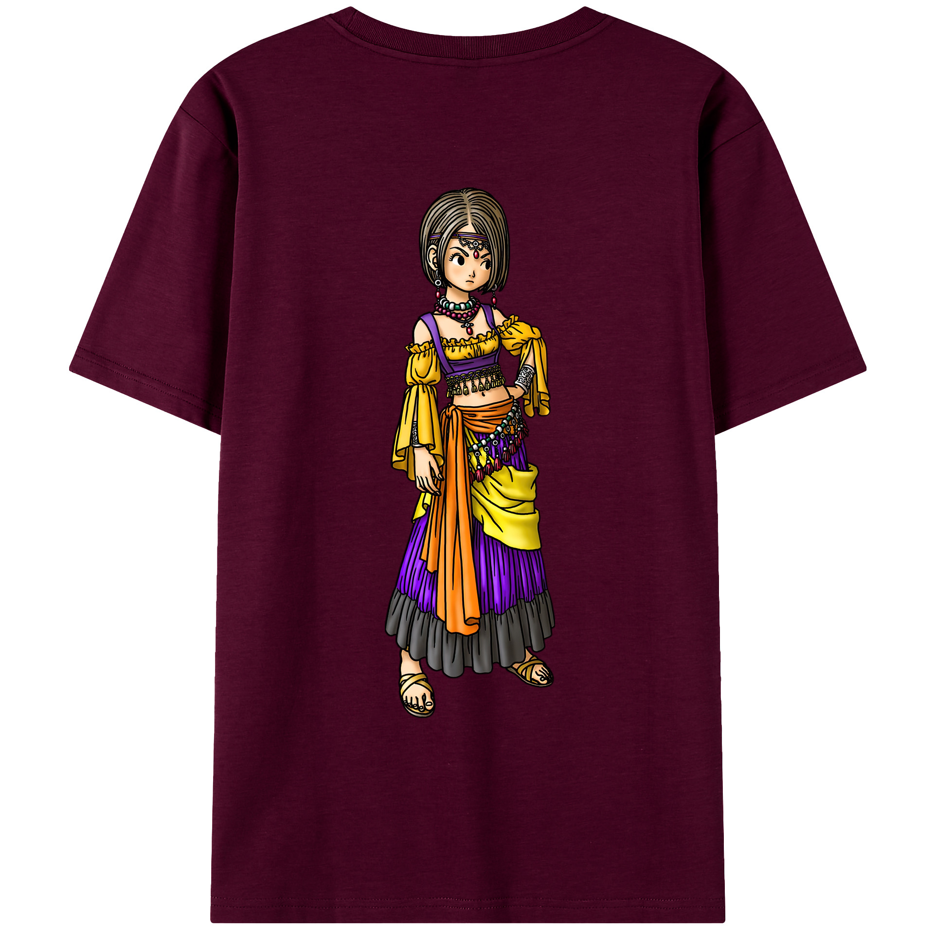 （画像用） ドラゴンクエスト Doragon Kuesuto Dragon Quest レディース半袖Tシャツ(バックプリント)